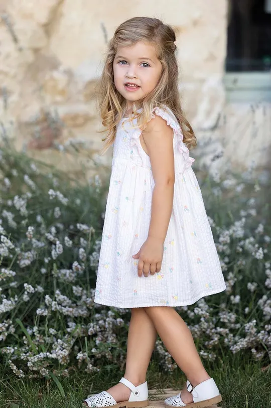 λευκό Παιδικό βαμβακερό φόρεμα Tartine et Chocolat Για κορίτσια
