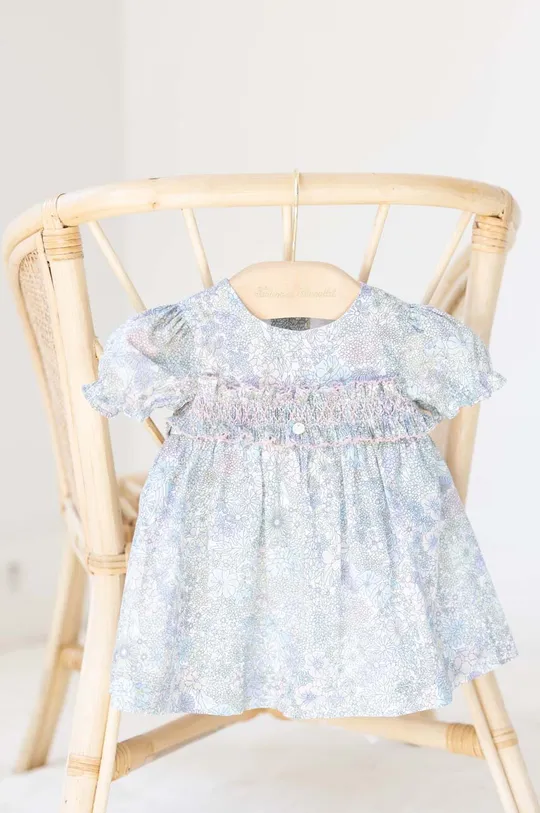 niebieski Tartine et Chocolat sukienka bawełniana niemowlęca Dziewczęcy