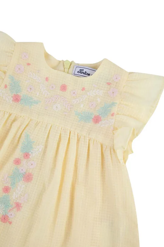 żółty Tartine et Chocolat sukienka bawełniana niemowlęca