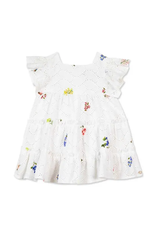 Παιδικό βαμβακερό φόρεμα Tartine et Chocolat λευκό