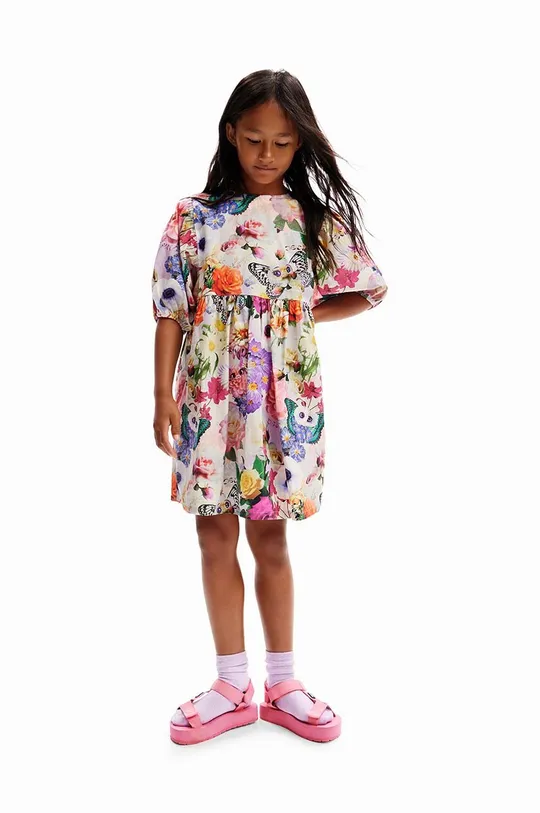 барвистий Дитяча бавовняна сукня Desigual Для дівчаток
