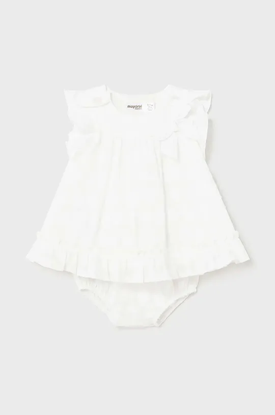 biały Mayoral Newborn sukienka niemowlęca Dziewczęcy
