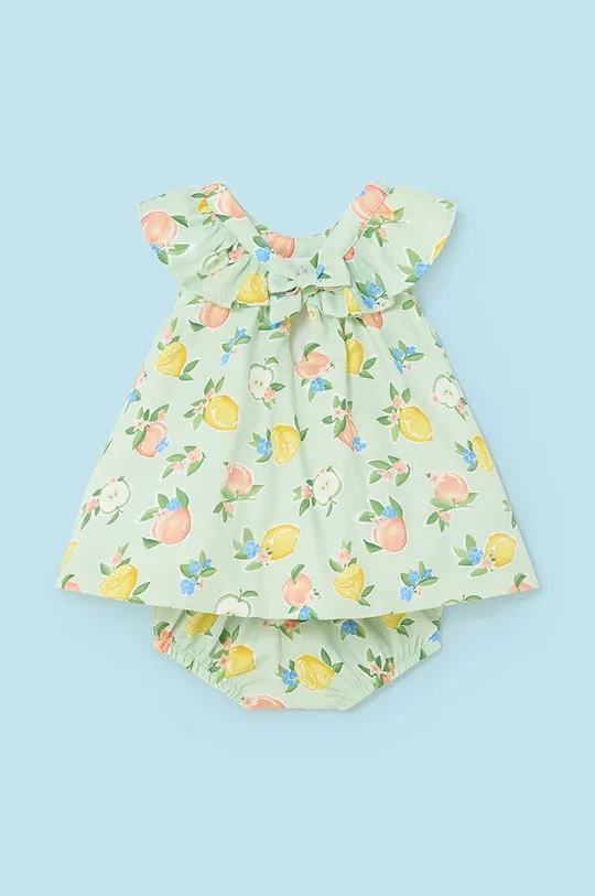Pamučna haljina za bebe Mayoral Newborn zelena