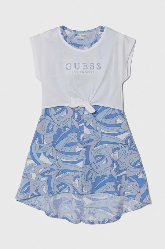 niebieski Guess sukienka dziecięca Dziewczęcy