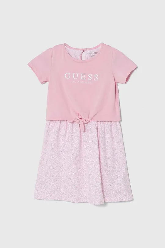 roza Dječja haljina Guess Za djevojčice