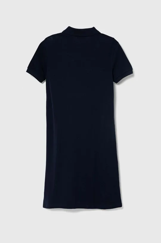 Παιδικό βαμβακερό φόρεμα Lacoste σκούρο μπλε
