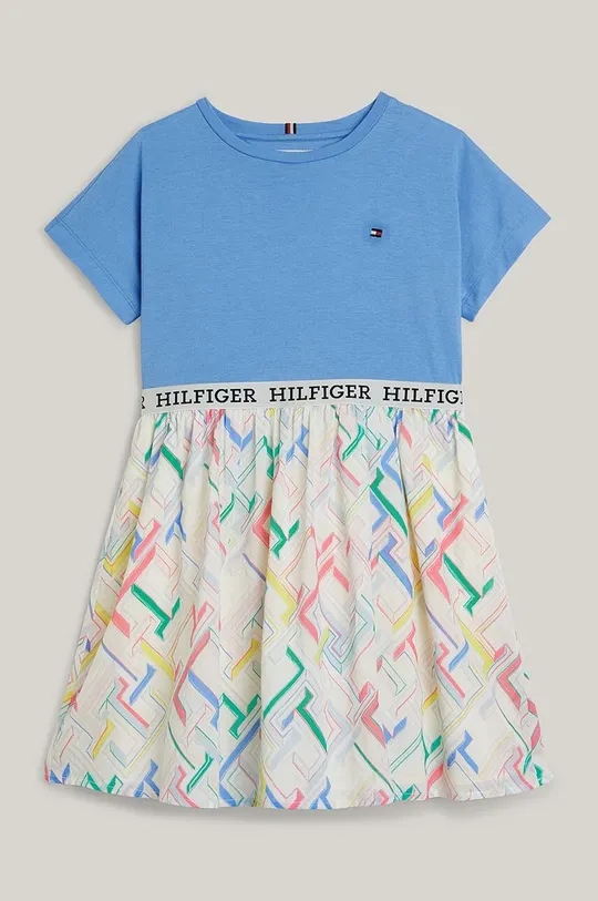 Dievčenské bavlnené šaty Tommy Hilfiger viacfarebná