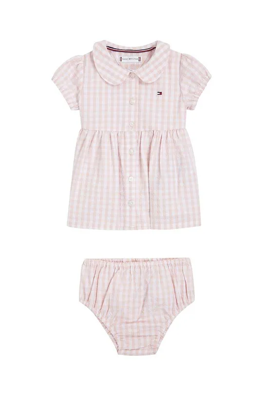 розовый Детское хлопковое платье Tommy Hilfiger Для девочек