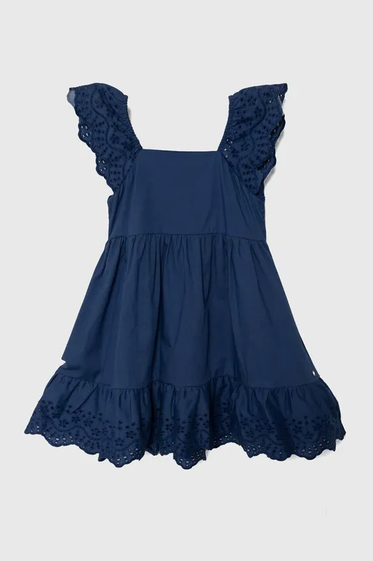 Otroška bombažna obleka zippy modra