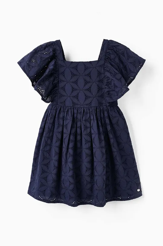 σκούρο μπλε Παιδικό βαμβακερό φόρεμα zippy Για κορίτσια