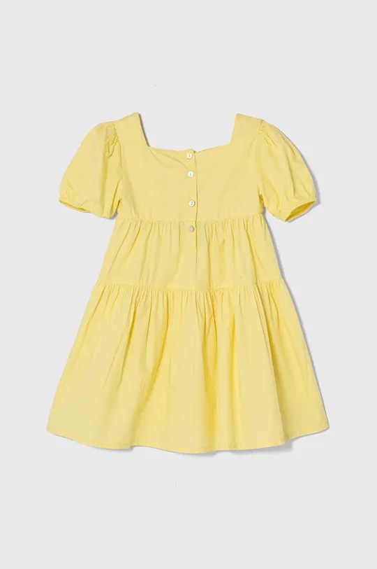Otroška bombažna obleka zippy rumena