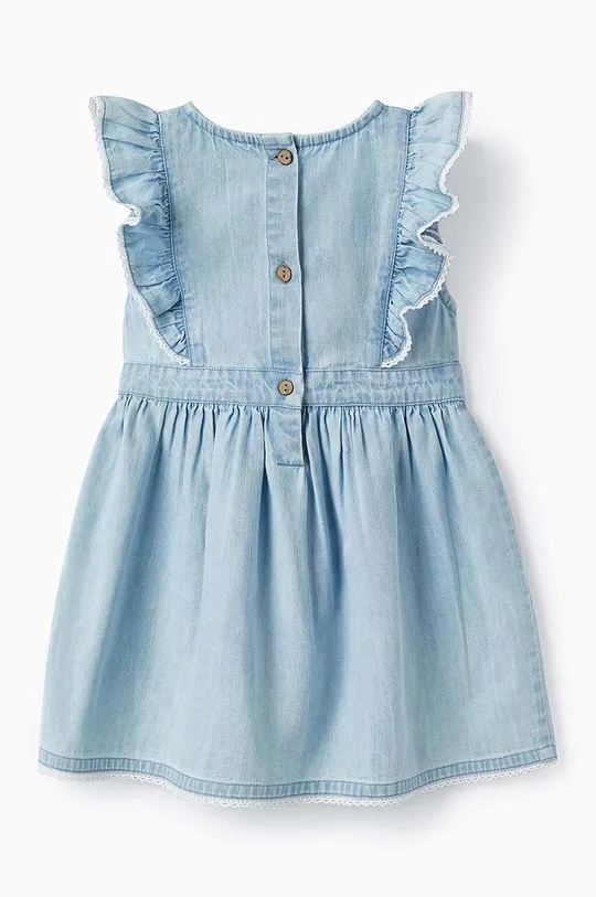Detské bavlnené šaty zippy modrá