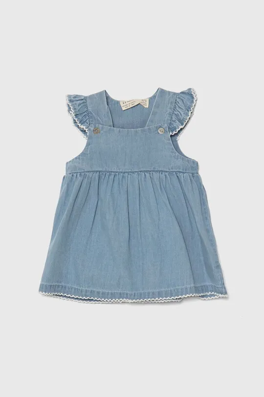 modrá Detské bavlnené šaty zippy Dievčenský