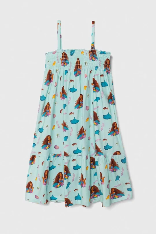 Otroška bombažna obleka zippy x Disney turkizna