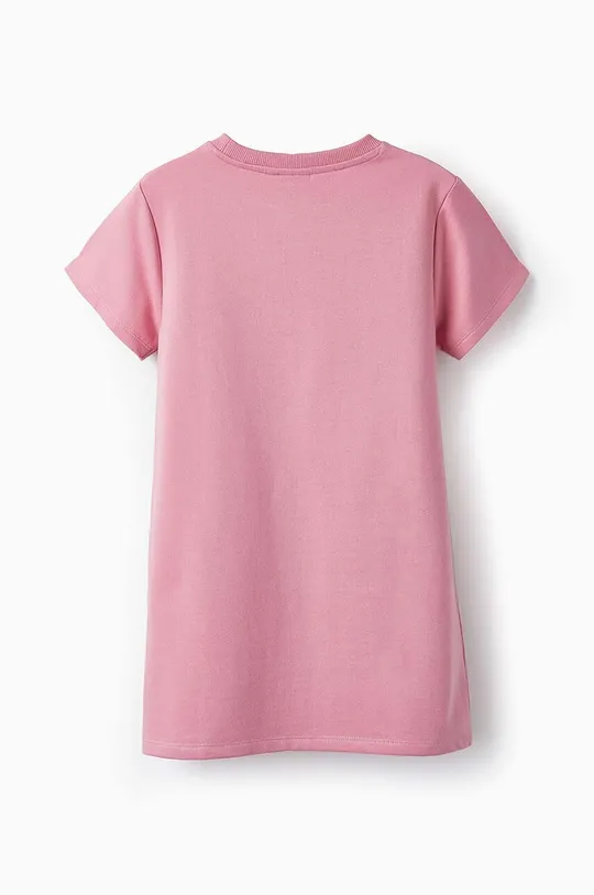Παιδικό βαμβακερό φόρεμα zippy ροζ