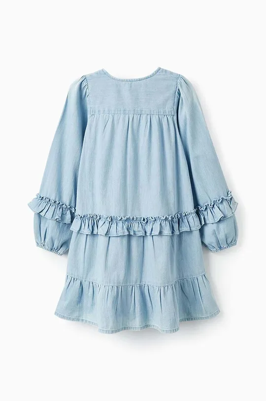 Dievčenské bavlnené šaty zippy modrá
