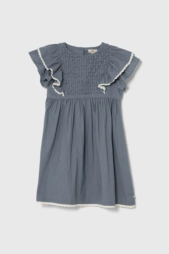 голубой Хлопковое детское платье zippy Для девочек