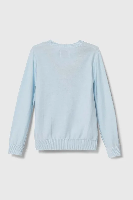 Detský bavlnený sveter Calvin Klein Jeans modrá