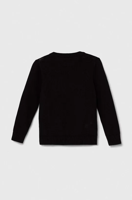 Calvin Klein Jeans sweter bawełniany dziecięcy czarny