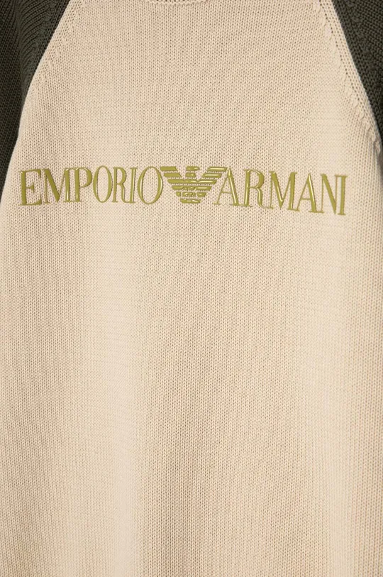Emporio Armani sweter bawełniany dziecięcy Materiał zasadniczy: 100 % Bawełna, Ściągacz: 94 % Bawełna, 5 % Poliamid, 1 % Elastan