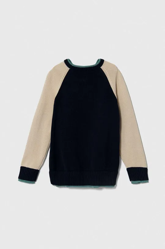 Emporio Armani gyerek pamut pulóver sötétkék
