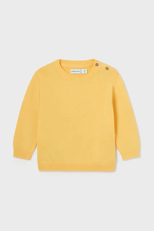 rumena Bombažni pulover za dojenčke Mayoral Fantovski