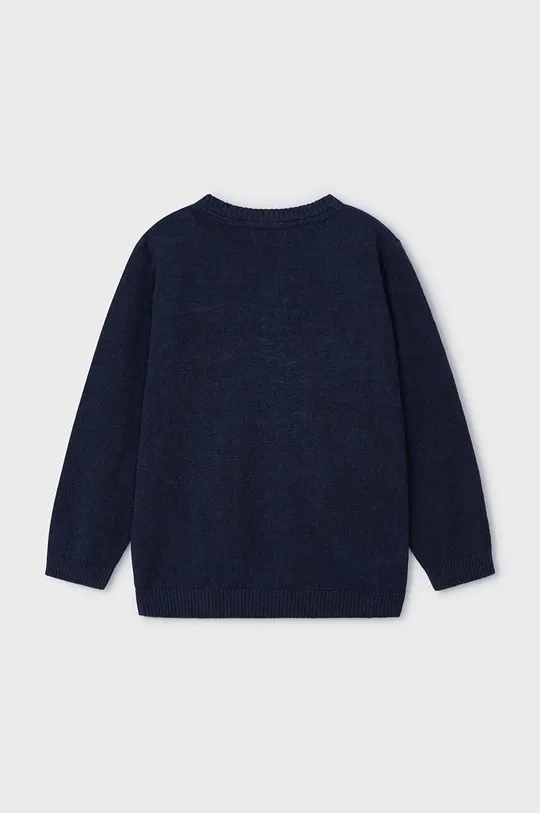 Otroški pulover s primesjo lanu Mayoral mornarsko modra