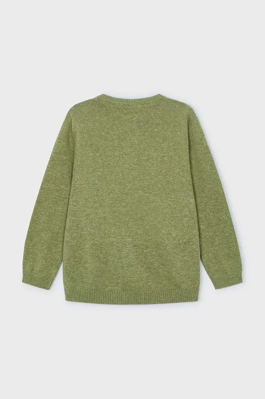 Detský sveter s prímesou ľanu Mayoral zelená