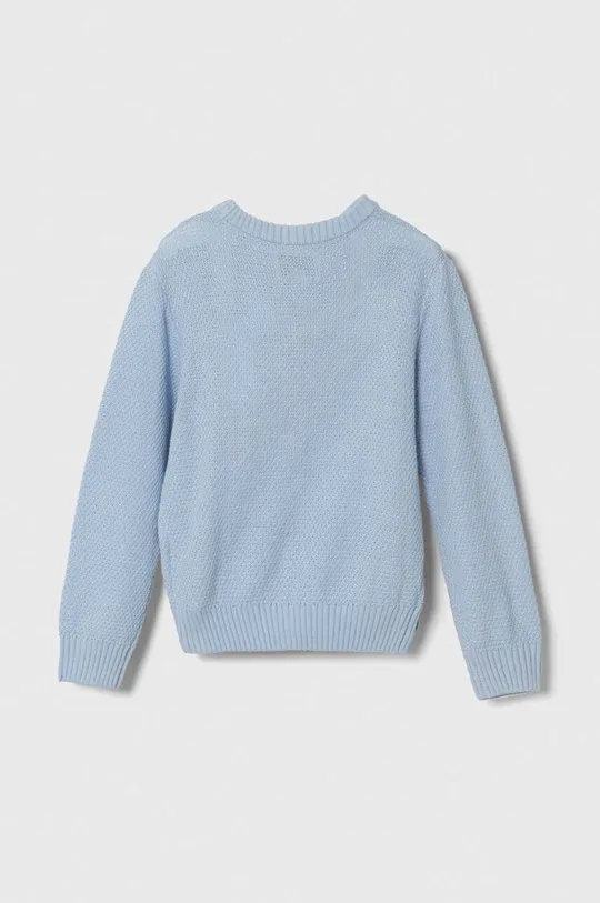 Guess sweter bawełniany dziecięcy niebieski