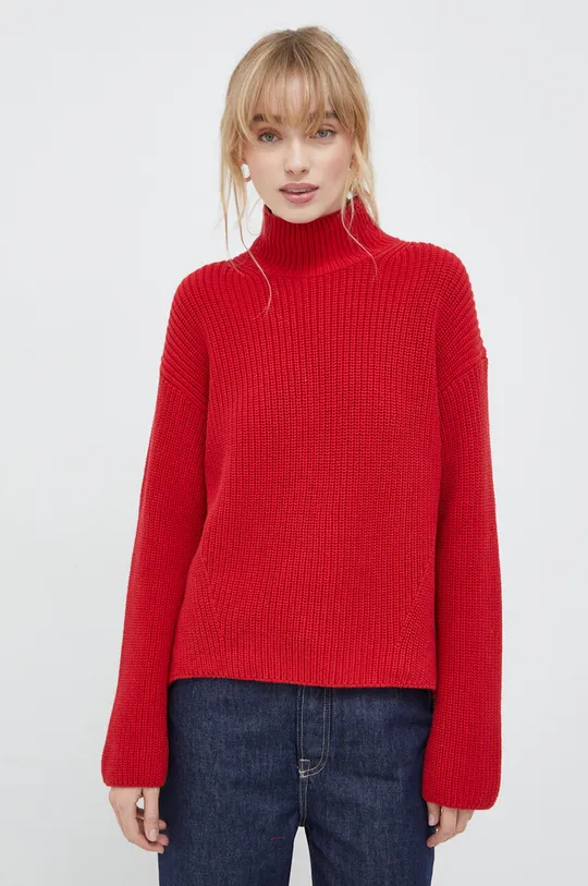 crvena Pamučni pulover Marc O'Polo Ženski