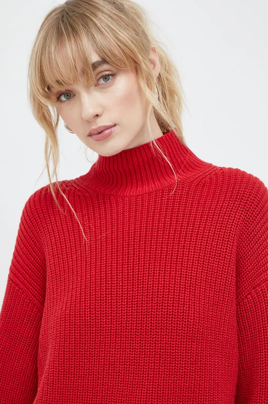 Marc O'Polo sweter bawełniany czerwony
