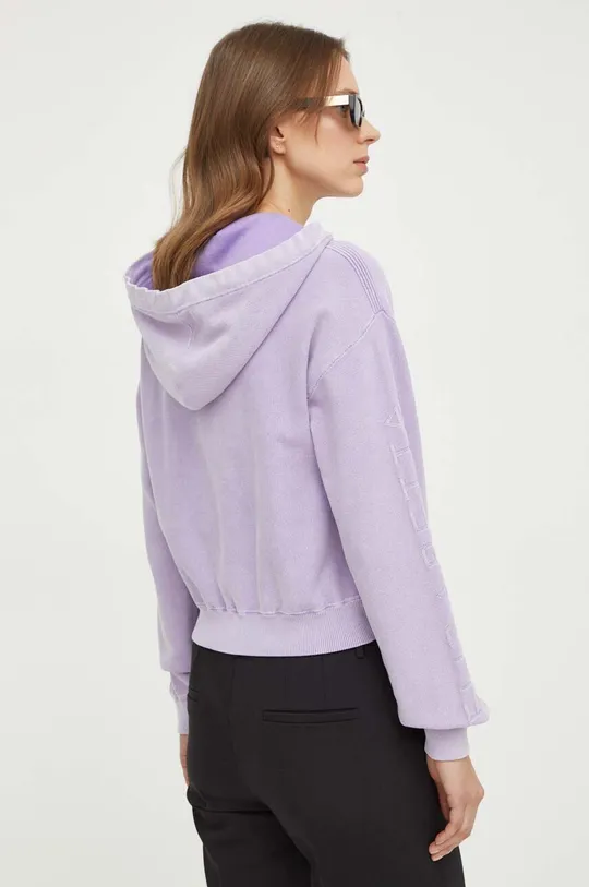 Pamučni pulover Elisabetta Franchi ljubičasta