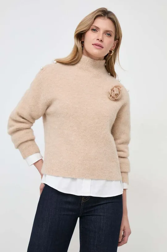 smeđa Vuneni pulover Custommade Ženski