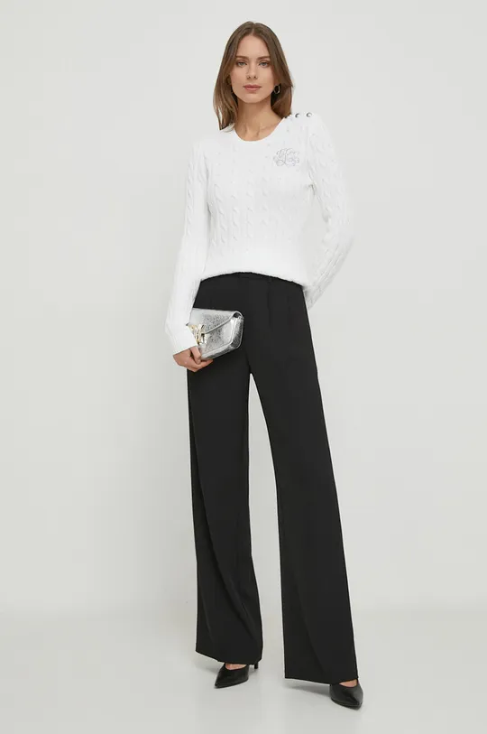 Βαμβακερό πουλόβερ Lauren Ralph Lauren λευκό
