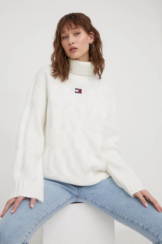 beżowy Tommy Jeans sweter Damski