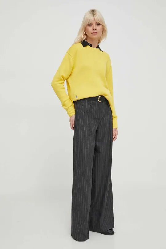 Βαμβακερό πουλόβερ Polo Ralph Lauren κίτρινο