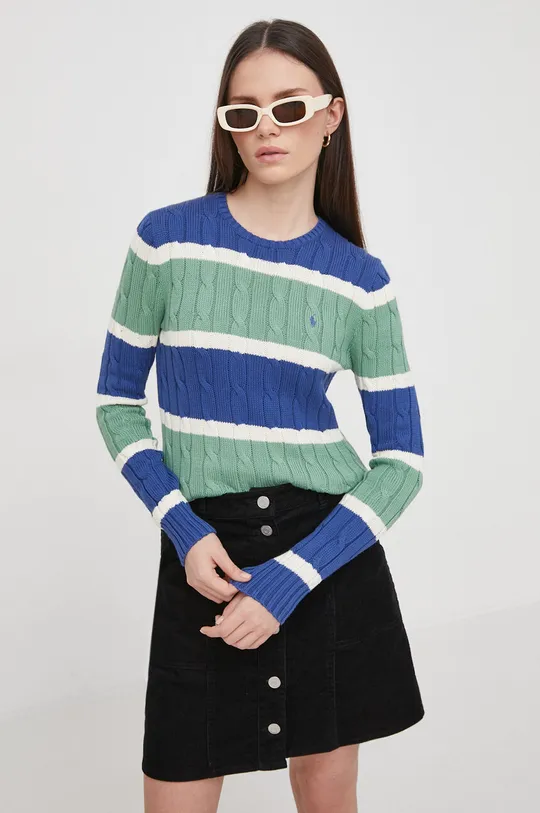 viacfarebná Bavlnený sveter Polo Ralph Lauren Dámsky
