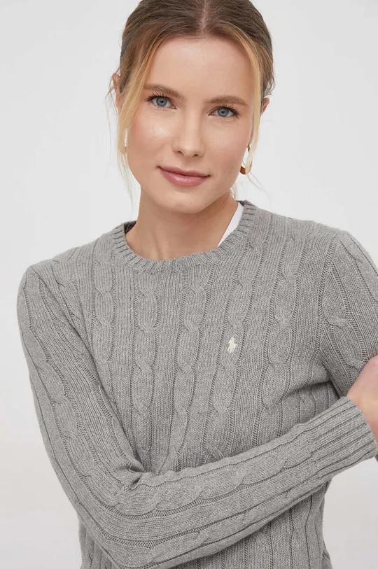 sivá Bavlnený sveter Polo Ralph Lauren