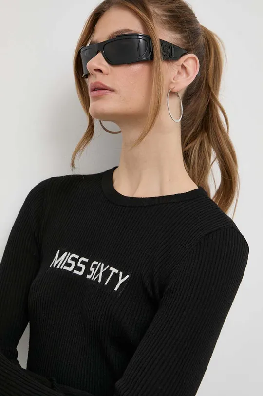 fekete Miss Sixty gyapjú pulóver