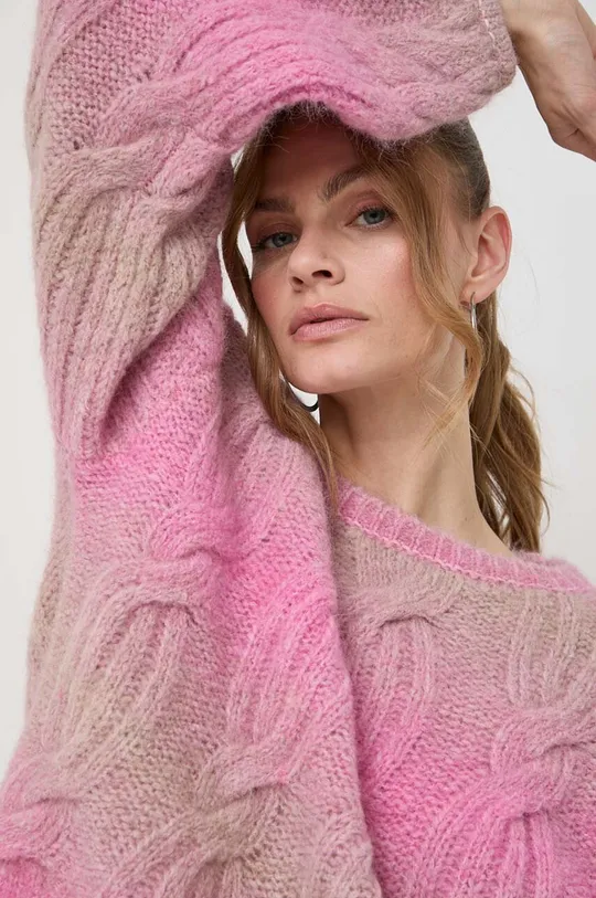 rózsaszín Miss Sixty gyapjú pulóver