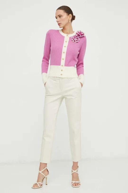 Luisa Spagnoli sweter wełniany fioletowy