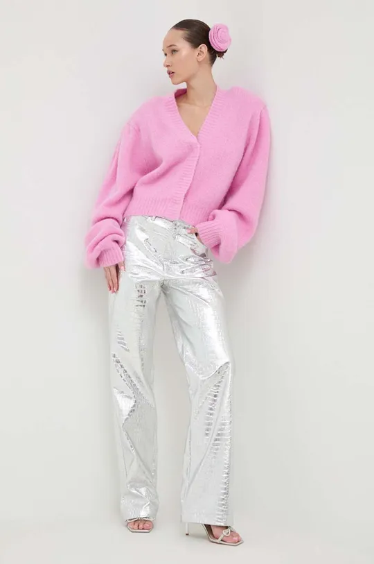 Μάλλινο πουλόβερ Rotate ροζ