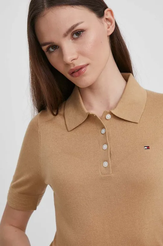 beżowy Tommy Hilfiger sweter