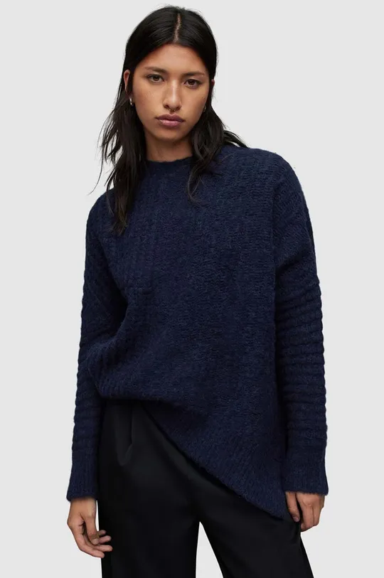 blu AllSaints maglione in lana Selena Donna