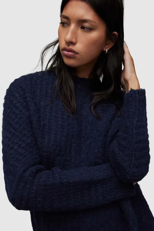 Vlnený sveter AllSaints Selena modrá