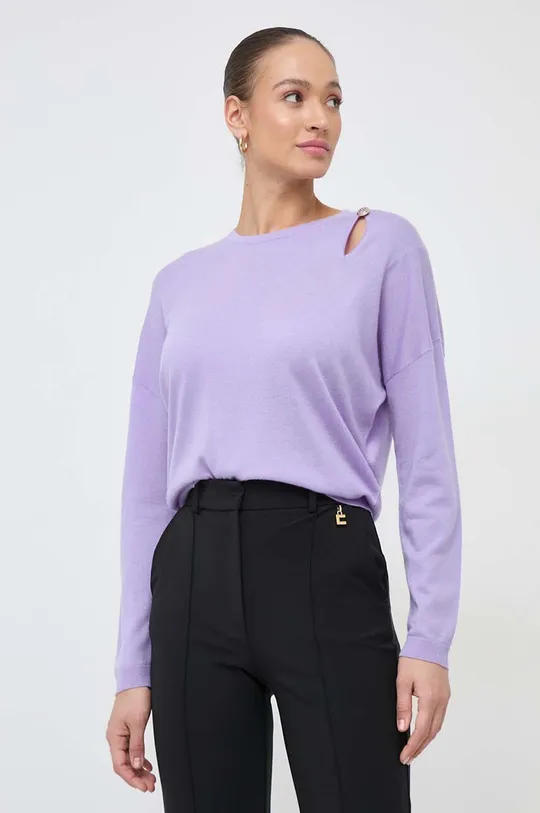 Liu Jo sweter wełniany fioletowy