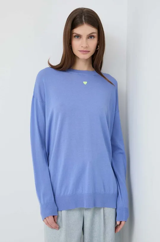 modrá Vlnený sveter MAX&Co. Dámsky
