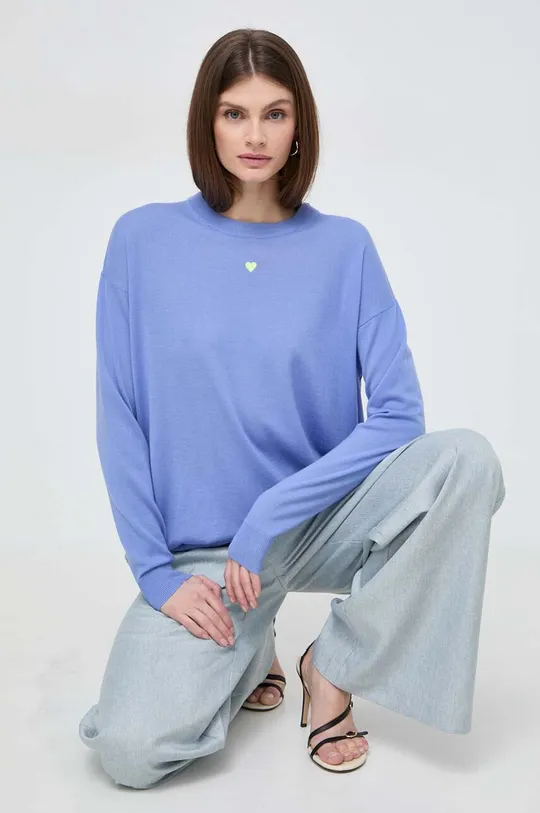 Vlnený sveter MAX&Co. modrá