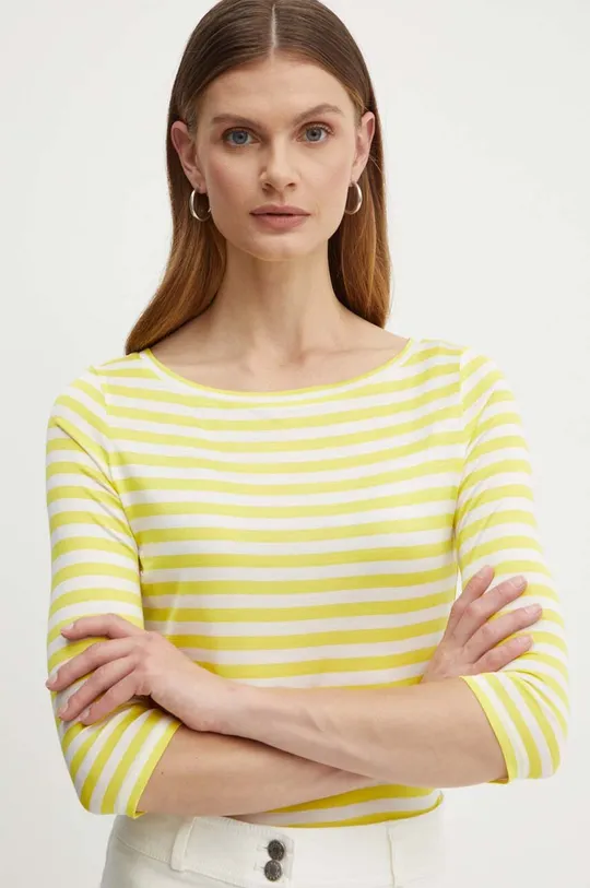 žltá Hodvábne tričko s dlhým rukávom MAX&Co.
