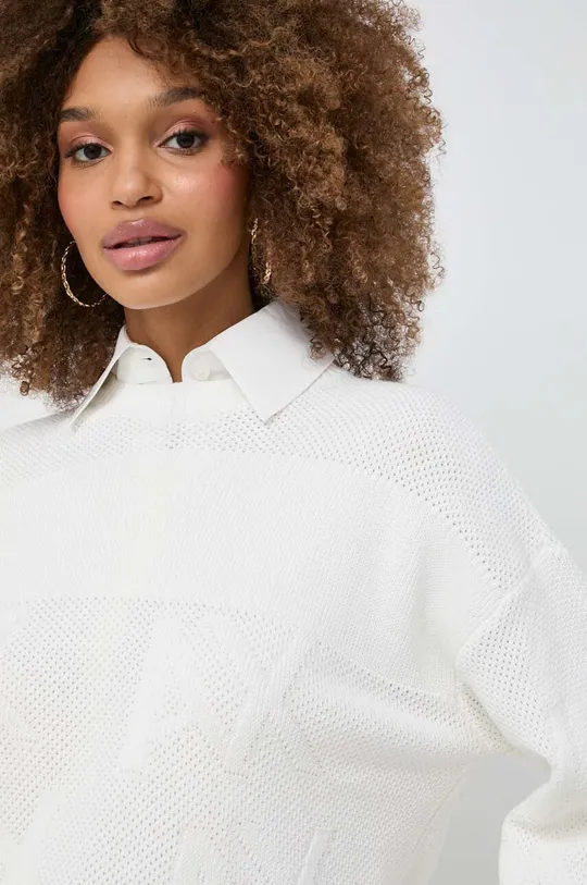 білий Бавовняний светр Armani Exchange